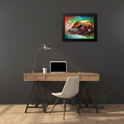 Bright Rep Black Modern Wood Framed Art Print by Villa, Mlli