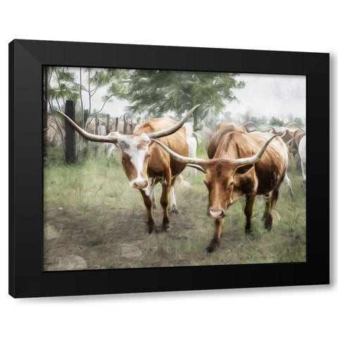 We Roam Together Black Modern Wood Framed Art Print with Double Matting by Villa, Milli