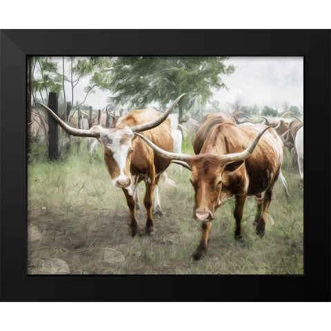 We Roam Together Black Modern Wood Framed Art Print by Villa, Milli
