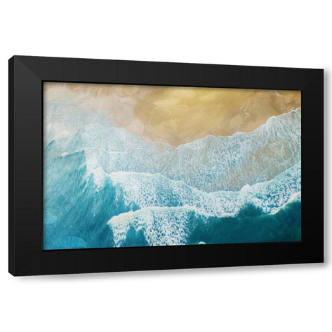 Out On The Beach Black Modern Wood Framed Art Print with Double Matting by Villa, Milli