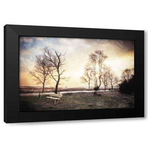 Off The Bench Black Modern Wood Framed Art Print with Double Matting by Villa, Milli