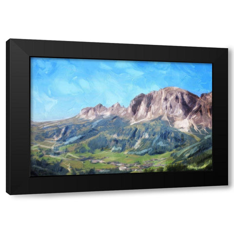 Mountain In The Distance Black Modern Wood Framed Art Print by Villa, Mlli