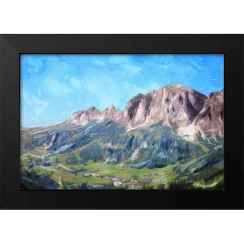Mountain In The Distance Black Modern Wood Framed Art Print by Villa, Mlli