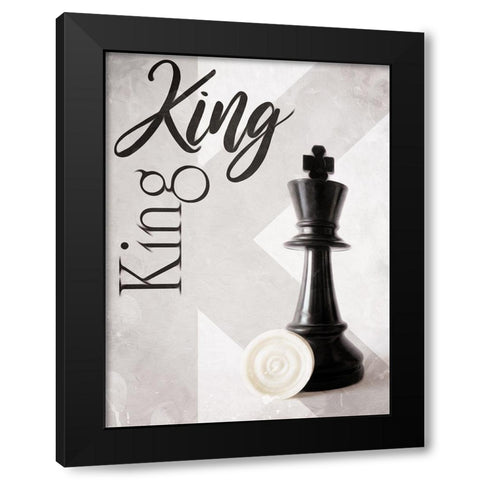 Dont Play The King Black Modern Wood Framed Art Print by Villa, Mlli