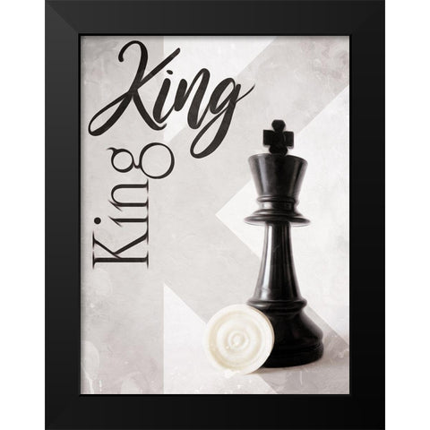 Dont Play The King Black Modern Wood Framed Art Print by Villa, Mlli