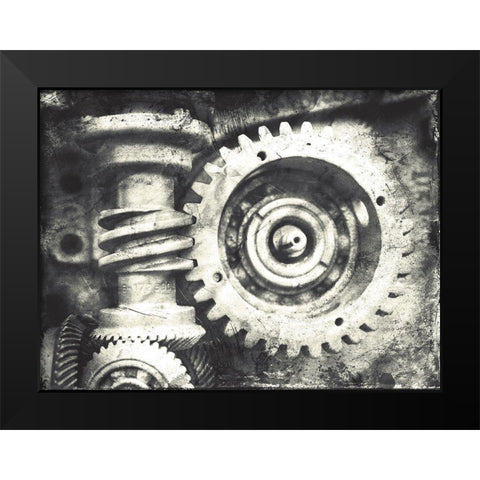 Industrial Close Up Black Modern Wood Framed Art Print by Villa, Mlli
