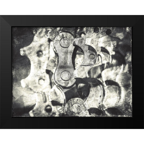 Industrial Close Up Mate Black Modern Wood Framed Art Print by Villa, Mlli
