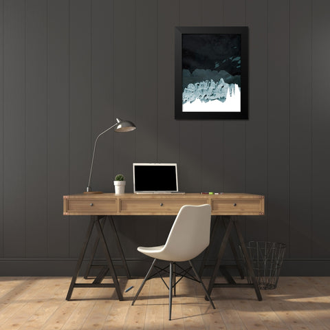 Coastal Mountains Black Modern Wood Framed Art Print by Villa, Mlli