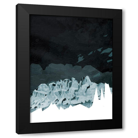 Coastal Mountains Black Modern Wood Framed Art Print with Double Matting by Villa, Mlli