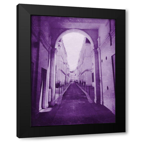 Next Violet Block Black Modern Wood Framed Art Print with Double Matting by Villa, Mlli