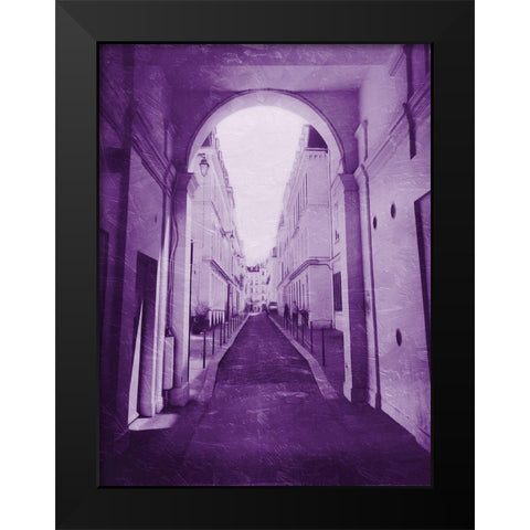 Next Violet Block Black Modern Wood Framed Art Print by Villa, Mlli