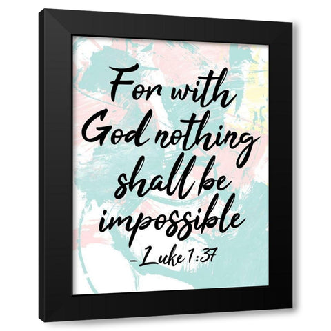 With God Black Modern Wood Framed Art Print by Villa, Mlli