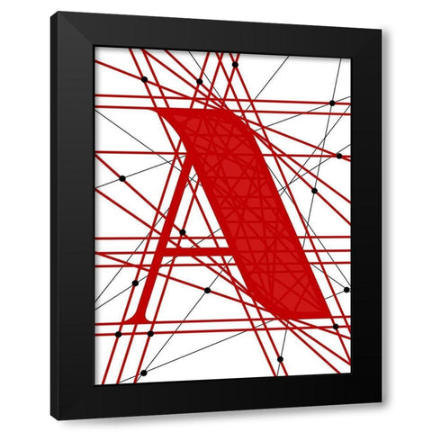 A Black Modern Wood Framed Art Print with Double Matting by Villa, Mlli