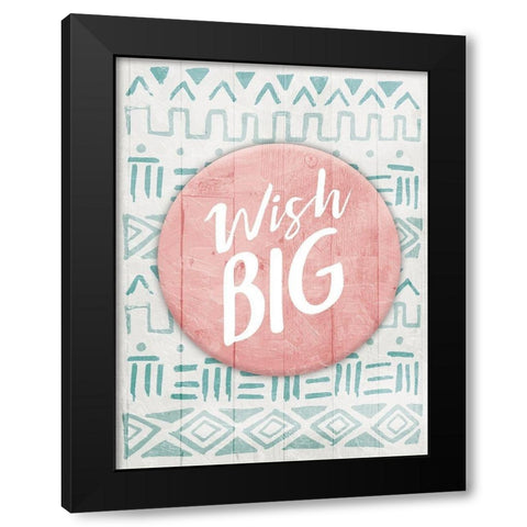 Wish Big Black Modern Wood Framed Art Print by Villa, Mlli
