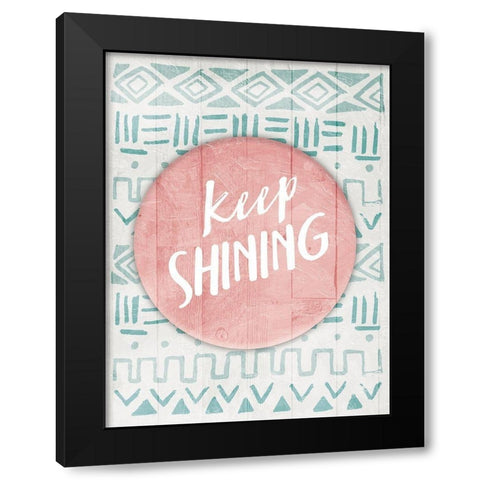 Keep Shining Black Modern Wood Framed Art Print with Double Matting by Villa, Mlli
