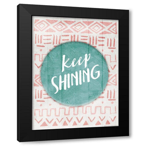 Keep Shining Reverse Black Modern Wood Framed Art Print by Villa, Mlli