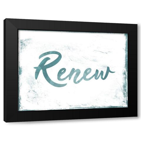 Renew Black Modern Wood Framed Art Print by Villa, Mlli