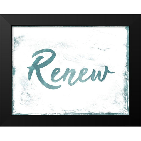 Renew Black Modern Wood Framed Art Print by Villa, Mlli