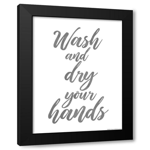 Wash And Dry Black Modern Wood Framed Art Print with Double Matting by Villa, Mlli