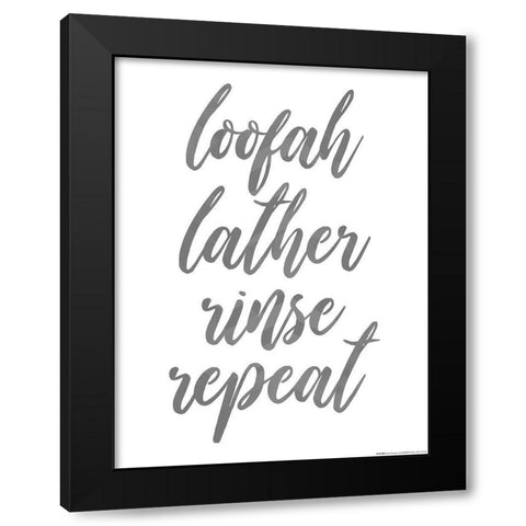 Loofah Lather Black Modern Wood Framed Art Print by Villa, Mlli