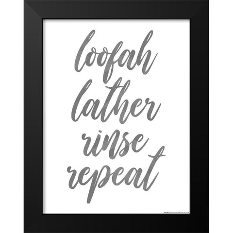 Loofah Lather Black Modern Wood Framed Art Print by Villa, Mlli
