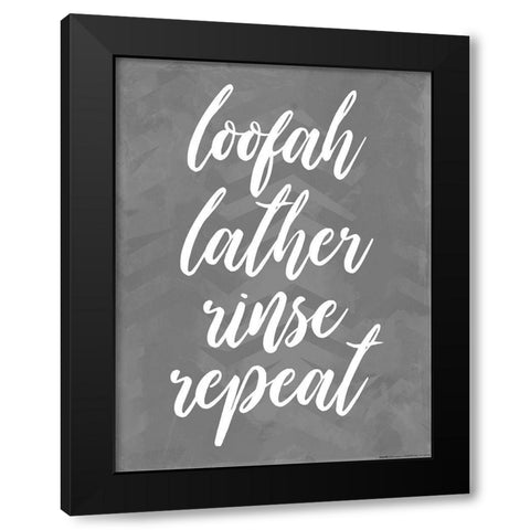 Loofah Lather Black Modern Wood Framed Art Print by Villa, Mlli