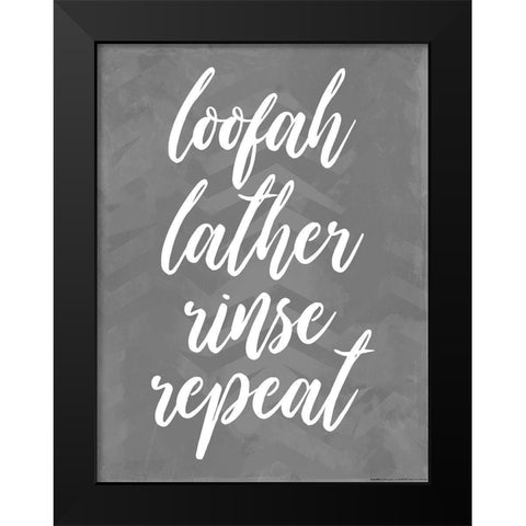 Loofah Lather Black Modern Wood Framed Art Print by Villa, Mlli