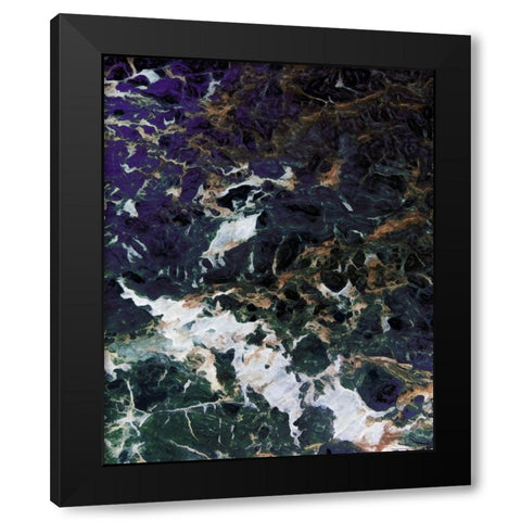 Dark Smog Abstract Black Modern Wood Framed Art Print by Villa, Mlli