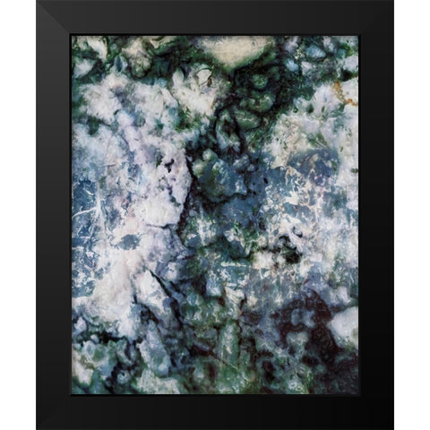 Light Blue Smog Abstract Black Modern Wood Framed Art Print by Villa, Mlli