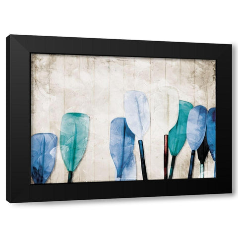 Paddles Against the Wall Black Modern Wood Framed Art Print by Villa, Mlli