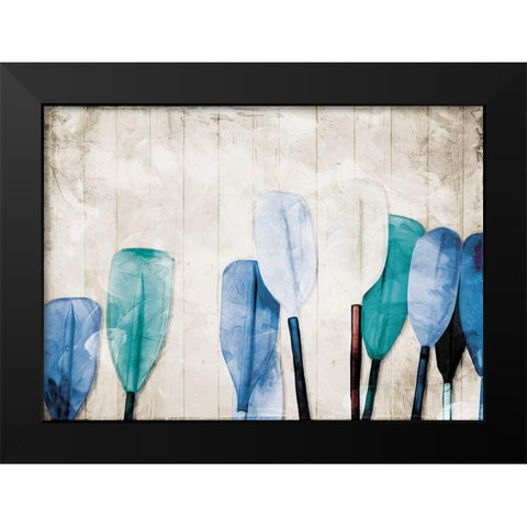 Paddles Against the Wall Black Modern Wood Framed Art Print by Villa, Mlli