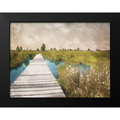 On The Marsh Black Modern Wood Framed Art Print by Villa, Mlli