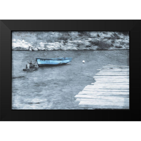 Blue Rest At Sea Black Modern Wood Framed Art Print by Villa, Mlli
