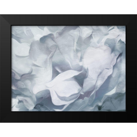 Cool Floral Abstract Black Modern Wood Framed Art Print by Villa, Mlli
