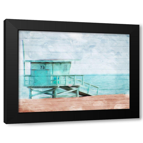 Lifegaurd Station Black Modern Wood Framed Art Print by Villa, Mlli