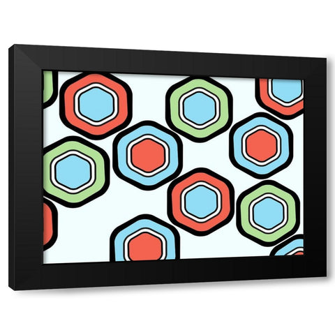 Colorful Honey Black Modern Wood Framed Art Print with Double Matting by Villa, Mlli