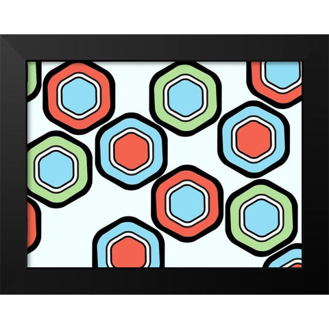 Colorful Honey Black Modern Wood Framed Art Print by Villa, Mlli
