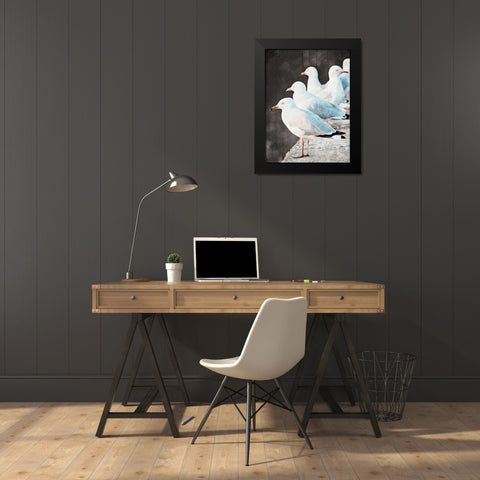 On The Coast Black Modern Wood Framed Art Print by Villa, Mlli