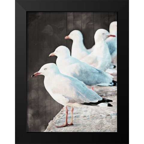 On The Coast Black Modern Wood Framed Art Print by Villa, Mlli