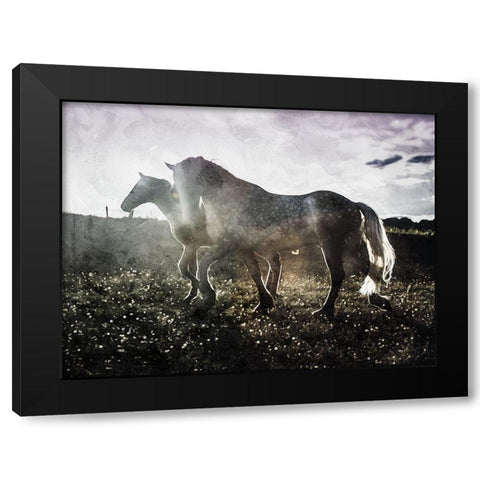 Together Black Modern Wood Framed Art Print with Double Matting by Villa, Mlli