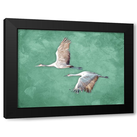Fly Together Black Modern Wood Framed Art Print by Villa, Mlli