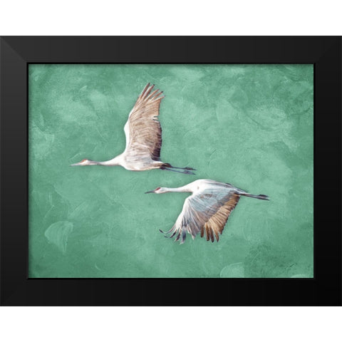 Fly Together Black Modern Wood Framed Art Print by Villa, Mlli