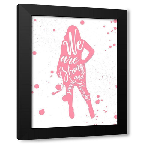 We Are Black Modern Wood Framed Art Print by Villa, Mlli