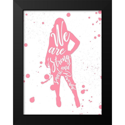 We Are Black Modern Wood Framed Art Print by Villa, Mlli