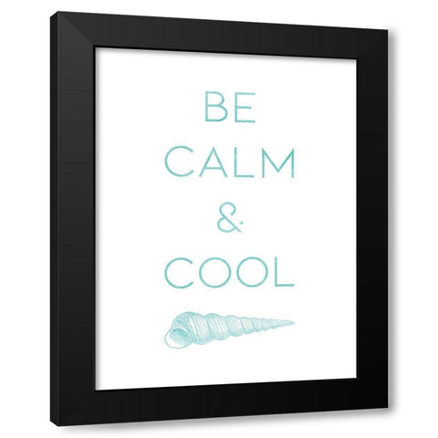 Calm And Cool Black Modern Wood Framed Art Print by Villa, Mlli