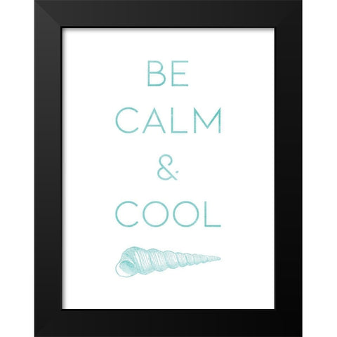 Calm And Cool Black Modern Wood Framed Art Print by Villa, Mlli