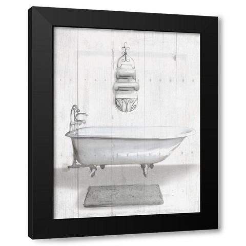 Simple Bath Black Modern Wood Framed Art Print by Villa, Mlli