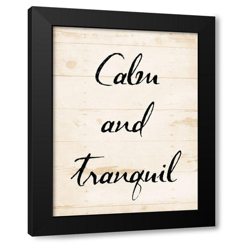 Calm Black Modern Wood Framed Art Print with Double Matting by Villa, Mlli