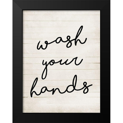 Wash Black Modern Wood Framed Art Print by Villa, Mlli