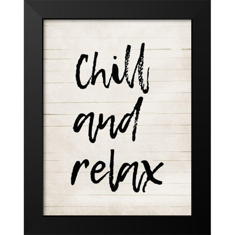 Chill Black Modern Wood Framed Art Print by Villa, Mlli